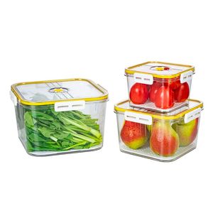 Lot de 3 boîtes alimentaires carrées Hokori, sans BPA, hermétiques, en plastique, avec couvercles - Product Image 6