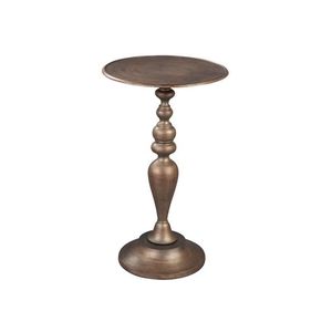 Sophisticated Golden Metal Side <b>Table</b> Fine Finished Accent Furniture Designed For Contemporary Home <b>D</b>écor Office Lounge And Bedr - Product Image 2