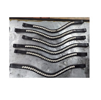 Bandeaux de bride de cheval en cuir souple de qualité supérieure avec des cristaux de 10mm