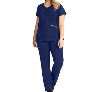 Tenue de travail médicale unisexe pour professionnels de la santé, ensemble de blouses et pantalons assortis - Product Image 3
