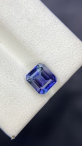 Certified Natural Unheated Bio Color <b>Mermaid</b> Tanzanite Square Asscher Cut Stone Natural Zoisite Tanzanite 1.94 Carat Eye Clean - Product Image 4