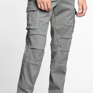 Custom Streetwear Cargo Pants Vintage Wash Utility Trousers Polyester Cotton Embroidery Screen Printing OEM ODM Wholesale - Product Image 5
