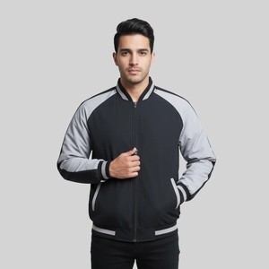 Blouson Bomber Homme Tendance Hiver Personnalisé de Haute Qualité, Col Montant, Style Hip Hop, Coupe Fine, Mode Urbaine - Product Image 6
