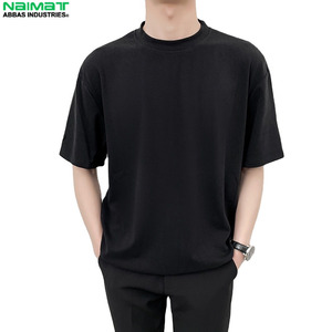 Camiseta Casual Lisa de Algodón 100% para Hombre, Corte Ajustado Personalizado, Ropa Urbana con Estampado, Prenda Ligera de Verano, Tops Lisos - Product Image 5
