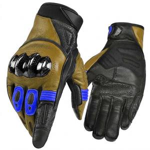 Gants de moto en cuir à manchette courte pour motard, compatibles écran tactile, tendance mode USA Europe 2026 - Product Image 4