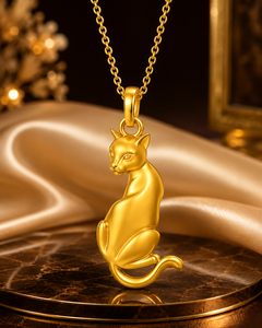 Cute Cat Animal Lover Necklace 18k Gold Plated 925 Sterling Silver Charm Pendant Handmade Pet <b>Memorial</b> <b>Gift</b> Jewelry - Product Image 4