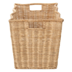 Panier de rangement en rotin tressé à la main, rectangulaire, organisateur domestique avec poignées, panier à linge et à jouets tissé, écologique, vente en gros B2B OEM - Product Image 3
