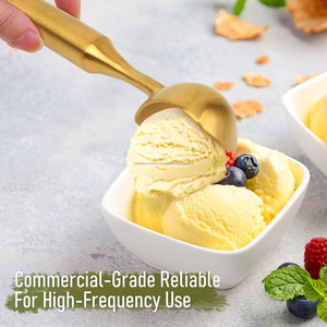 ที่ตักไอศกรีม คุกกี้ อลูมิเนียมทนทาน ป้องกันการกัดกร่อน ใช้กับเครื่องล้างจานได้ เป็นมิตรกับสิ่งแวดล้อม ชุบเงิน ด้ามจับตามหลักสรีรศาสตร์สำหรับ - Product Image 3