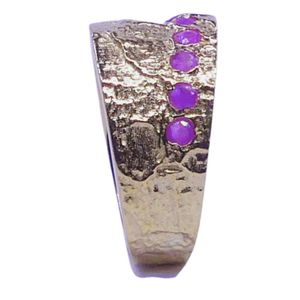 Wedding Wear 925 Sterling Silver Gold Plated Jewelry Ruby Gemstone Women Wear Classic <b>Couple</b> <b>Ring</b> - Product Image 3