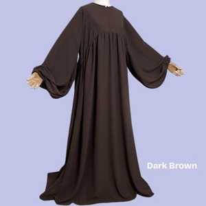 Abaya de poliéster de moda islámica para mujer, diseño étnico de manga larga, con estampado digital/reliéfico, hiyab, naqab. - Product Image 5