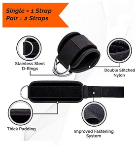 Adjustable Neoprene <b>Ankle</b> Straps Metal Rings Compression Sweat Resistant Winter <b>Support</b> Brace for Sports Protection Unisex Adult - Product Image 3