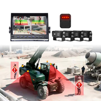 Monitor Dividido de 10.1 Pulgadas, Grabador de Video de 4 Canales, Sistema de Monitoreo de Punto Ciego BSD para Montacargas