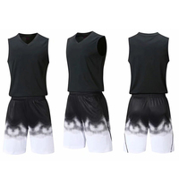 Ensemble d'uniformes de basket-ball à sublimation tendance, 100 % polyester, maillot sans manches, uniforme de basket-ball personnalisé