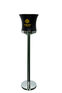 Seau à glace LED Flecha Azul avec support, design industriel rond en acier inoxydable, motif laser, refroidisseur de fête, bac à boissons lumineux - Product Image 5