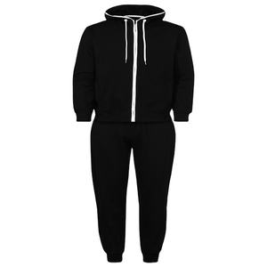 Chándal Deportivo Unisex Negro de Invierno, Grueso, 100% Algodón, con Forro Polar, Logotipo Personalizado, Ropa de Calle, Moda para Hombre Adulto - Product Image 1