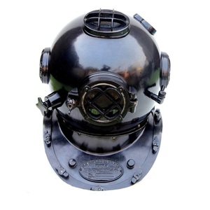 Casco de Buceo de Hierro, Adorno de Patrimonio Costero para Decoración de Inspiración Marina, Arreglos Náuticos y Temática Oceánica - Product Image 6