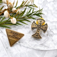 Épingles à revers personnalisées avec logo gravé, cadeau promotionnel souvenir - Métal fer, laiton