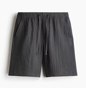 Pantalones Cortos Bermuda de Algodón para Hombre, Talla Grande, Color Sólido, Cintura Elástica, Estilo Casual con Bolsillos, Talle Medio, Tejido - Product Image 1