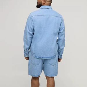 Ensemble short et t-shirt d'été pour homme, ensemble 2 pièces, shorts avec logo personnalisé imprimé, respirant, ensembles d'été pour homme, ensemble en jean - Product Image 3