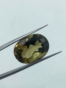 Quartz fumé naturel de qualité supérieure, pierre naturelle, magnifique pierre ovale de 18,91 carats pour bagues de luxe et fabrication de bijoux - Product Image 1
