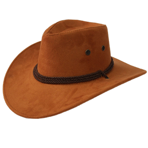 Sombrero de vaquero de gamuza sintética Zero Profit, sombrero de vaquero de cuero estilo western, sombrero de vaquera - Product Image 2