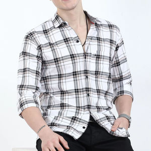 Camisa de franela clásica a cuadros para hombre, forrada de lana, cálida para invierno, manga larga, informal, estilo urbano, con botones, OEM ODM - Product Image 4
