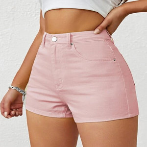 Custom Logo Matching Terry Sporty Mid Waist <b>Elastic</b> <b>Waistband</b> Quick Dry Yoga Workout Women's Shorts - Product Image 2