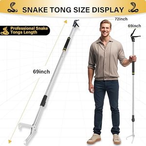 Professional Snake Tongs Collapsible Reptile Catcher Stick Rattlesnake <b>Grabber</b> <b>Tool</b> Safe Handling Equipment Heavy Duty Build - Product Image 2