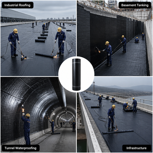 Membrane d'étanchéité en bitume modifié SBS pour projets souterrains, renforcée au polyester, qualité professionnelle, en rouleau - Product Image 3
