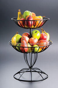 Corbeille à fruits décorative en fer abordable conçue pour garder les fruits frais tout en améliorant l'apparence du comptoir de cuisine - Product Image 6