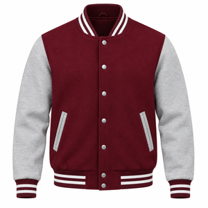 Veste d'hiver pour homme 100% coton, logo brodé personnalisé, vêtements décontractés d'hiver, veste varsity homme de haute qualité - Product Image 5