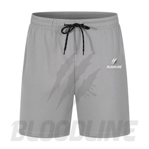 Shorts de sport pour homme BLOODLINE à séchage rapide, taille mi-haute élastique, logo avant, poches zippées, longueur Bermuda, motif camouflage, décontracté - Product Image 4