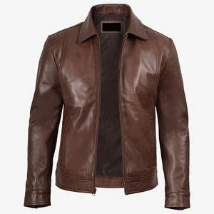 Nouvelle veste marron personnalisée avec logo pour hommes, vestes en cuir vintage pour hommes, vestes de haute qualité, veste d'hiver streetwear - Product Image 3