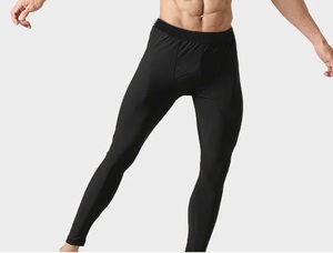 Best Selling Mens Casual Fitness Leggings Breathable Cotton Fabric Mid Waist Custom Compression Leggings Tights Low MOQ - Product Image 3