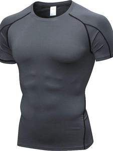 T-shirt à manches courtes pour homme, col rond, noir, 100% coton, respirant, uni, pour adultes - Product Image 4