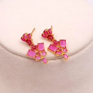 Conjunto de Joyería de Perlas y Rubíes de Moda, Collar con Piedra Ovalada para Niñas y Mujeres, Joyería Nupcial para Bodas - Product Image 3