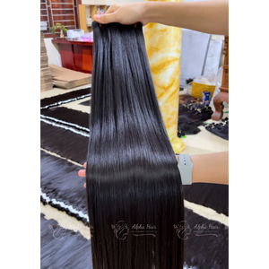 Extensiones de cabello de donante vietnamita de Color Piano recto de hueso de grado 12A súper saludable crudo sin procesar HD para peluca Frontal de encaje - Product Image 5