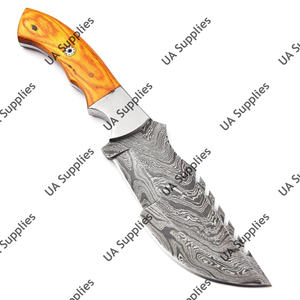 Couteau de chasse/camping/sauvetage multifonctionnel robuste en acier Damas, personnalisable OEM/ODM, à lame pleine, par UA Supplies - Product Image 3