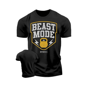 T-shirt de sport Beast Mode pour hommes, T-shirt de musculation motivant - Product Image 1