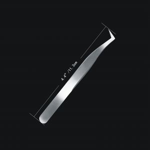 Ciseaux micro professionnels pour cils 4,5 pouces, coupe droite, action à ressort, extra-tranchants, en acier inoxydable, outil de beauté à bout arrondi - Product Image 3