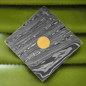 Custom Design Damascus Steel <b>Ashtray</b> Luxury Metal Smoking <b>Ashtray</b> with Unique Layered Pattern Durable Gift for Men Smokers - Product Image 2