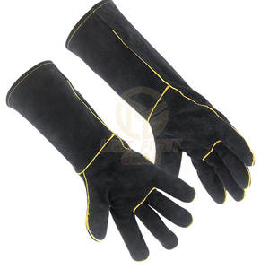 Gants de soudage professionnels en cuir à prix de gros, gants de travail pour le soudage à bon prix - Product Image 2
