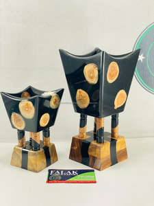 Brûleur d'encens arabe antique, porte-bakhoor en bois et résine époxy de haute qualité, décoration d'intérieur à vendre pour Falak World Export - Product Image 6