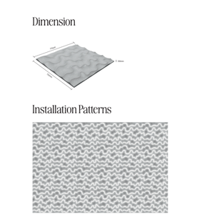 Panneau mural 3D ondulé moderne, panneau mural décoratif texturé en relief pour mur d'accentuation intérieur et décoration commerciale - Product Image 2