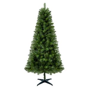 Albero di Natale Artificiale Verde Classico Non Illuminato da 180 cm con 490 Punte in PVC e Supporto in Plastica a 4 Gambe per Decorazioni Natalizie - Product Image 5