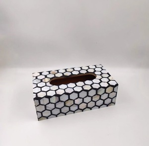 Elegant Style MDF Napkin Tissue <b>Box</b> With Resin & MOP Inlays Tissue Paper <b>Box</b> For table And Home decoration At Best Price - Product Image 1