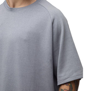 T-shirt col rond uni pour homme, personnalisable avec logo, 100% coton épais, streetwear, mode été USA, marque privée, OEM, ODM - Product Image 2