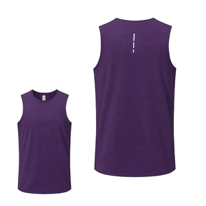 Custom Men <b>purple</b> Athletic Tank <b>Top</b> Eco-Friendly Quick Dry Sports Breathable Running Workout Fitness knitted sleeveless Gym <b>Vest</b> - Product Image 1