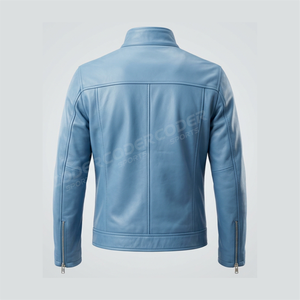 Veste en cuir de haute qualité, best-seller, nouvelle conception OEM, vente en gros, arrivée tendance, veste en cuir sur mesure pour hommes - Product Image 2