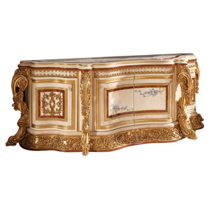 Mueble Buffet Clásico Europeo de Lujo Hecho a Mano, Soporte para TV de Madera de Caoba Tallada, Estilo Vintage para Sala de Estar, Apartamento en Indonesia - Product Image 6